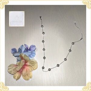 Silver Pearl Necklace ✨